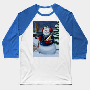 Navy Sailor Snowman Baseball T-Shirt